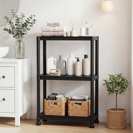 Dreamade 3-Tier Heavy-Duty Plastic Storage Shelves (24" x 12.5" x 37")
