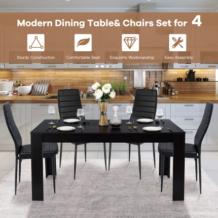 Dreamade 5 Pieces Dining Table Set, Modern Kitchen Table Set
