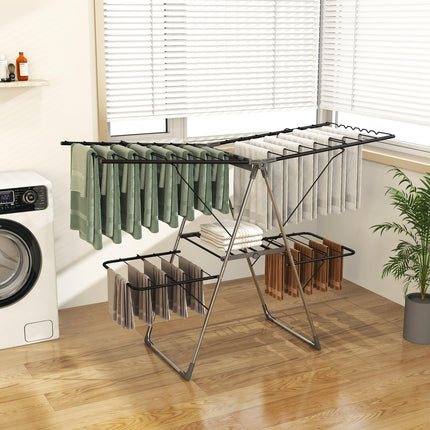 Dreamade Clothes Drying Rack, Foldable Laundry Drying Rack with 33 Drying Rails