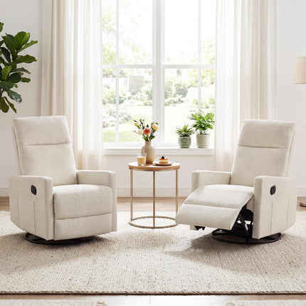 Dreamade 360° Nursery Recliner Chair with Adjustable Cushioned Back