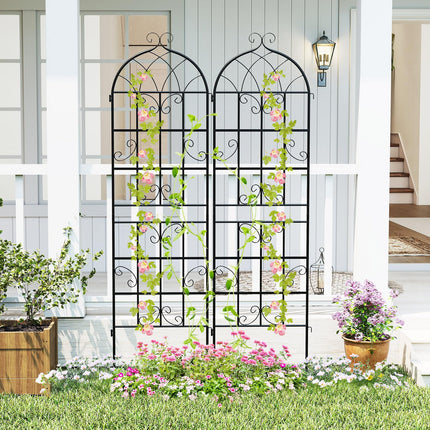 Dreamade 2/4 Packs 71"x20"/86"x20" Metal Garden Trellis for Outdoor Climbing Plants