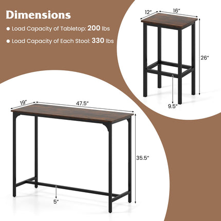 Dreamade 47.5" Dining Table Set
