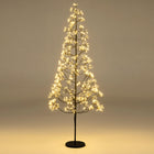 Dreamade 5/6/7 FT LED Alpine Tree with 1000 Warm White LED Lights, Pre-lit Artificial Cedar with Weighted Base