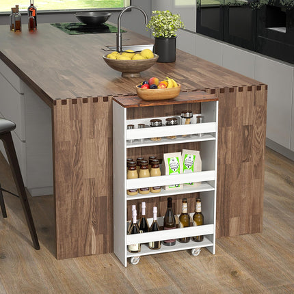 Dreamade 4 Tier Rolling Slim Storage Cart