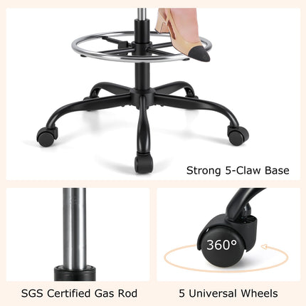 Dreamade Mesh Drafting Chair, Standing Desk Chair