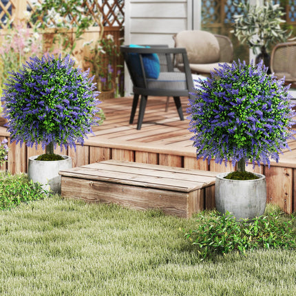 Dreamade 22'' Artificial Wisteria Topiary Ball Tree with Vivid Wisteria