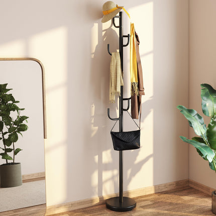 Dreamade 69" Metal Coat Rack 8-Hook Cactus Clothes Stand