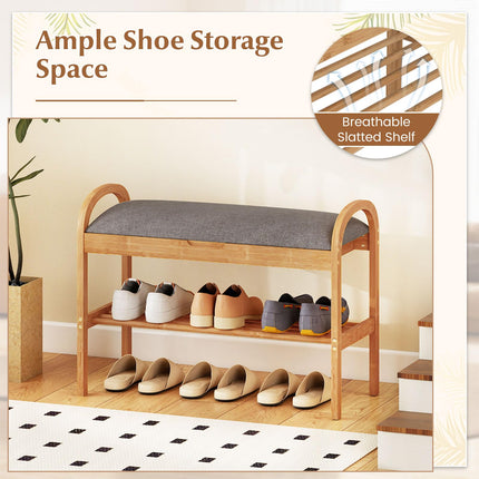 Dreamade Shoe Bench with Flip-Top Storage for Hallway