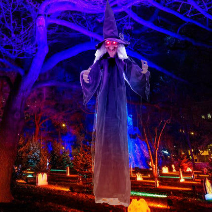 DREAMADE 6 FT Halloween Animatronic Hanging Sound Activated Witch