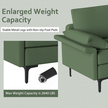 Dreamade 130.5" L Convertible Sofa Couch, Sectional Sleeper