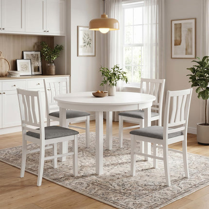 Dreamade Wood Dining Chairs Set of 2/4 with Slat Back