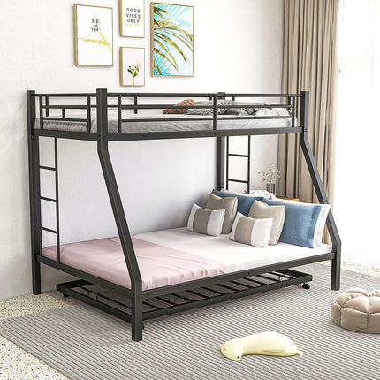 Dreamade Twin Over Full Bunk Bed with Trundle