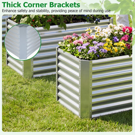 Dreamade 4 x 2 x 2 FT Galvanized Raised Garden Bed (1/2)