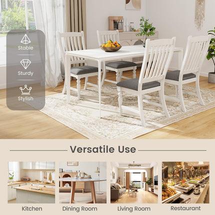 Dreamade Wood Dining Chairs Set of 2/4 Farmhouse Kitchen Chairs with Solid Wood Frame, Max Load 355 Lbs