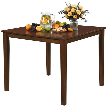 Dreamade 35.5" Square Kitchen Table with Solid Rubber Wood Legs for 4