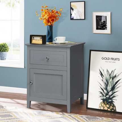 Wooden End Table W/Shelf - Dreamade