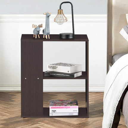 Dreamade End Table with Shelves 3-Tier Open Storage