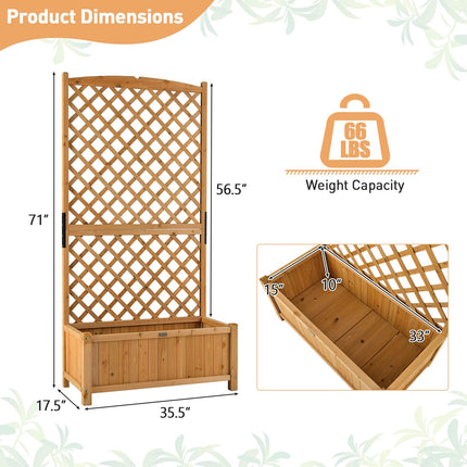 Planter Raised Bed with Trellis - Dreamade