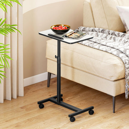 Dreamade Overbed Table with Wheels Medical Adjustable Bedside Table