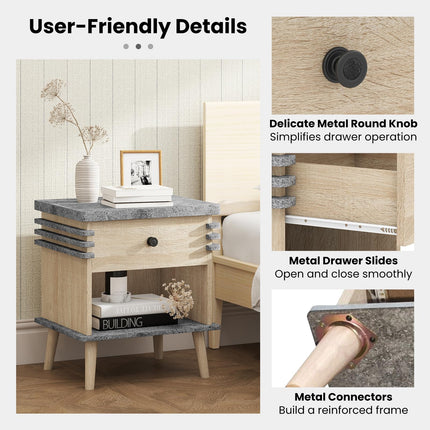 Dreamade Modern Nightstand Set of 1/2