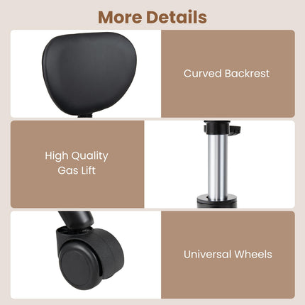 Dreamade Ergonomic Criss Cross Meditation Office Chair with Wheels