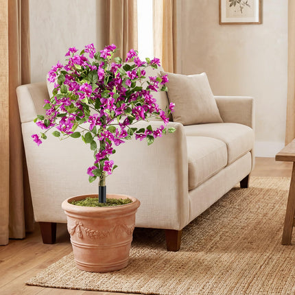 Dreamade 2 Pack Artificial Bougainvillea Trees | 43.5" Sun-Protective Fake Silk Floral Plants