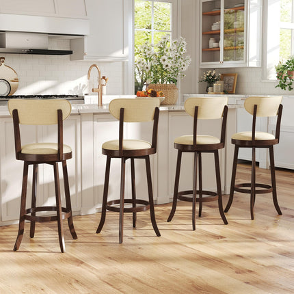 Dreamade 30.5" Swivel Bar Stools Set for Kitchen Island Dining Room Pub