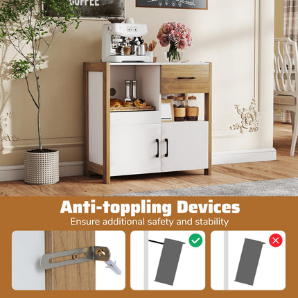 Dreamade Buffet Sideboard with Pull-Out Shelf