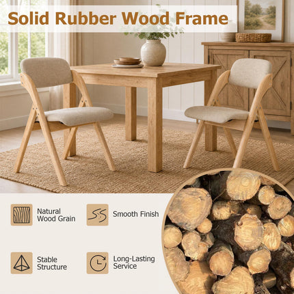 Dreamade Folding Dining Chairs Set of 2/4 | Pre-Assembled Padded Kitchen Chairs