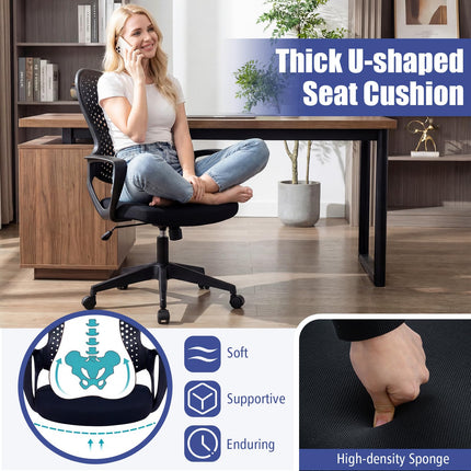 Gianetx Ergonomic Office Chair w/Breathable Butterfly Back & Integrated Armrests (1/2)
