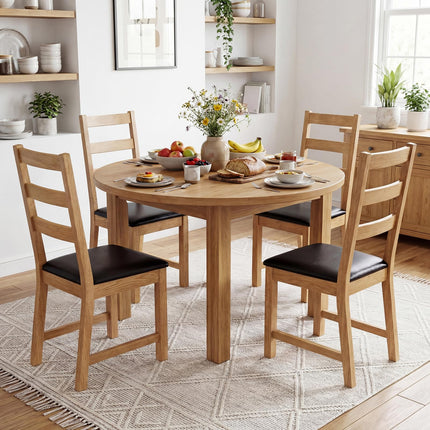 Dreamade Farmhouse Kitchen Chairs w/Hollowed Backrest