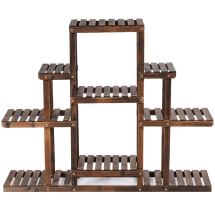 Dreamade Flower Rack Wood Plant Stand Wood Shelves Bonsai Display Shelf