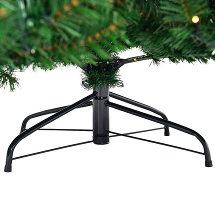 Dreamade 9ft Artificial Pre-lit Christmas Tree Premium Spruce Hinged Tree with 700 LED Lights and Solid Metal Stand - DreamadeUS