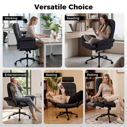 Dreamade Criss Cross Chair with Armrests & Wheels