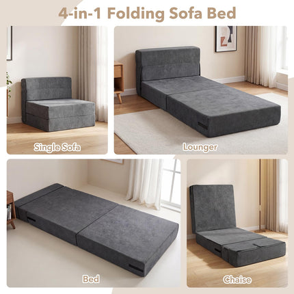 Dreamade 4-in-1 Folding Sofa Bed | Convertible Sleeper Chair for Adults