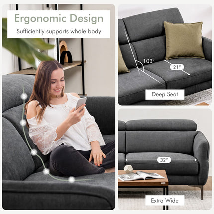 Dreamade Sofa Couch and Accent Chairs Set