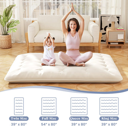 Dreamade Japanese Floor Mattress, 4 Inch Futon Mattress with Washable Cover & Storage Bag