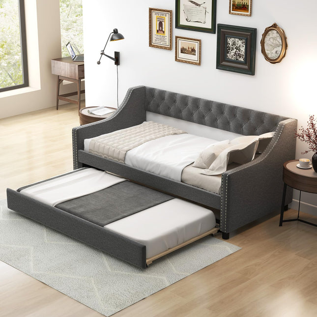 Dreamade Upholstered Twin Daybed with Trundle