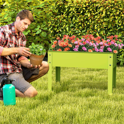Dreamade Raised Garden Bed, Metal Planter Box with Legs, Drain Hole, Outdoor Indoor Elevated Garden Box