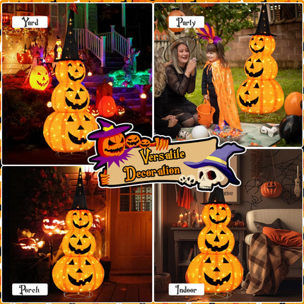 Dreamade 5 FT Halloween Light Up Pumpkin Decoration