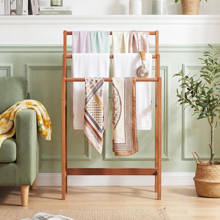 Dreamade 3-Tier Freestanding Wooden Towel Rack Stand