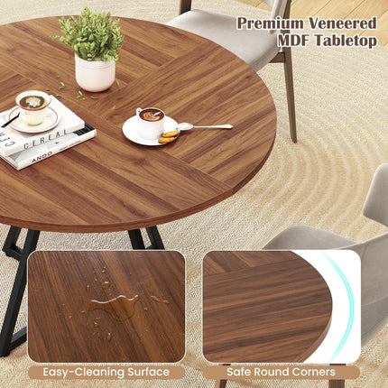 Dreamade 47-inches Round Dining Table for 4 | Circle Dinner Tables for Dinette Living Room