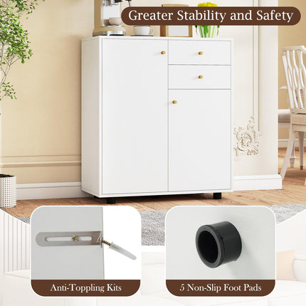 Dreamade Sideboard Buffet Cabinet Modern Sideboard Storage Cabinet