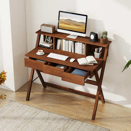 Dreamade Mid Century Modern Desk with 3 Drawers