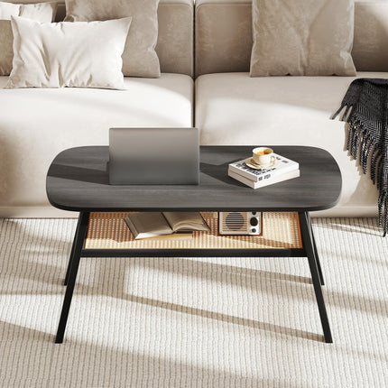 Dreamade Rattan Coffee Table for Living Room