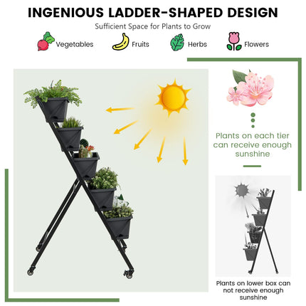 Dreamade Vertical Raised Garden Bed on Wheels
