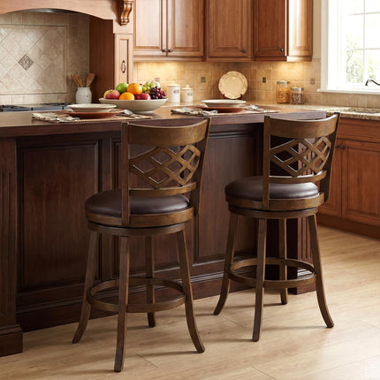 Dreamade Swivel Bar Stools Set of 2/4 26"/31" Bar Height Chairs