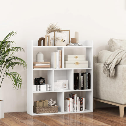 Dreamade 7 Cube Bookshelf with Anti Toppling Devices for Living Room