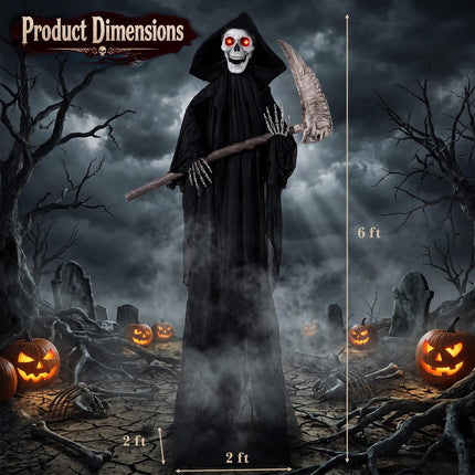 DREAMADE 6 FT Life Size Animatronic Grim Reaper