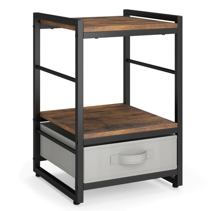 Dreamade Industrial Nightstand with Storage Drawer for Bedroom